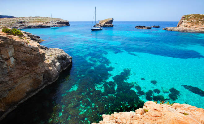 Blue Lagoon on Comino Island, Malta