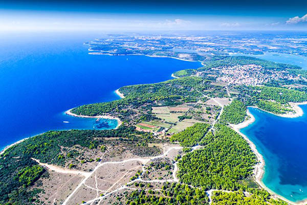 Aerial view of Istria landscape, Croatia