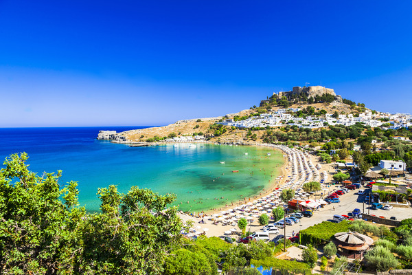 Lindos beach with beautiful views